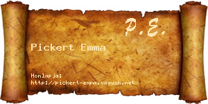 Pickert Emma névjegykártya